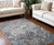 8' X 10' Blue and Gray Abstract Power Loom Area Rug