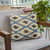 Plutus Blue Color Stitched Dot Luxury Throw Pillow
