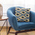 Plutus Blue Color Stitched Dot Luxury Throw Pillow