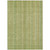 5' X 8' Artichoke Green Fern Green And Gold Striped Washable Indoor Outdoor Area Rug