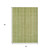 5' X 8' Artichoke Green Fern Green And Gold Striped Washable Indoor Outdoor Area Rug