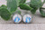 Watercolor Cinderella Glass Stud Earrings