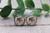 Leopard & Serape Sunflower Pumpkin || Glass Stud Earrings || Hypoallergenic