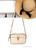 Versace Virtus Small Beige Leather Camera Crossbody Bag