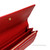 Burberry Porter Red Leather Branded Embossed Clutch Flap Wallet