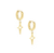 LENA GOLD STARBURST HUGGIE EARRINGS