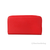 Burberry Elmore Red Branded Embossed Leather Continental Clutch Wallet