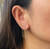 JOAN SOLITAIRE STUD GOLD LOOP CHAIN EARRING