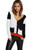 Rust Red/Black Color Block Sweater Knit Cardigan
