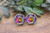 Enjoy The Little Things Tie Dye || Glass Stud Earrings || Hypoallergenic