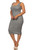 Peppered Simplicity Calf Length Scoop Neck Midi Plus Size