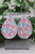 Pink & Blue Paw Prints || Teardrop Faux Leather Earrings || Hypoallergenic