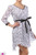Star Print Dress with Waist Tie