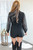 Naomi Sheer Mesh Sleeve Button Front Romper