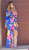 Myra Deep V Neck Long Sleeves Bodycon Floral Maxi With Slit Dress