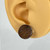 3 pack Bundle - Dark Oak - Handmade Stud Wooden Earrings - Minimalist