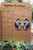 Steer Skull & Roses || Iridescent Teardrop Dangle Earrings || Hypoallergenic