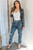 Mineral Wash Cargo Style Distressed Joggers Dark