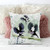 18x18 OffWhite Green Gray Bird Blown Seam Broadcloth Animal Print Throw Pillow