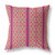 16" X 16" Pink And Green Broadcloth Floral Throw Pillow