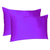 Bright Purple Dreamy Set Of 2 Silky Satin Standard Pillowcases