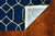 2' X 3' Navy Blue Geometric Hand Hooked Area Rug