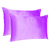 Violet Dreamy Set Of 2 Silky Satin Queen Pillowcases