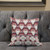 18x18 Red White Blown Seam Broadcloth Floral Throw Pillow