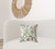 18" X 18" White, Yellow And Green Broadcloth Floral Throw Pillow