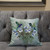 18x18 Green Blue Bird Blown Seam Broadcloth Animal Print Throw Pillow