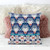 18x18 Gray Blue Orange Blown Seam Broadcloth Floral Throw Pillow