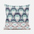 16x16 White Green Pink Blown Seam Broadcloth Floral Throw Pillow