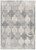 2' X 3' Gray Distressed Trellis Pattern Scatter Rug