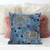16x16 Blue White Elephant Blown Seam Broadcloth Animal Print Throw Pillow