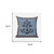 18x18 Gray Blue Red Blown Seam Broadcloth Floral Throw Pillow