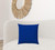20" X 20" Cobalt Blue Zippered Polyester Solid Color Throw Pillow Cover