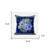 16x16 Indigo Yellow DarkBlue Blown Seam Broadcloth Floral Throw Pillow