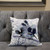 18x18 Black White Bird Blown Seam Broadcloth Animal Print Throw Pillow