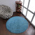 Rugsotic Carpets Hand Knotted Loom Silk Mix 10'x10' Round Area Rug Solid 