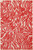 3' X 4' Red And Ivory Abstract Indoor Outdoor Area Rug