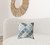 18" X 18" Blue And Gold Broadcloth Floral Throw Pillow