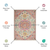 2' X 3' Light Blue Southwestern Power Loom Area Rug
