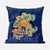 16x16 Green Black Blue Bird Blown Seam Broadcloth Animal Print Throw Pillow