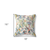 16" X 16" White, Yellow And Green Broadcloth Floral Throw Pillow