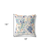 18" X 18" Off White And Yellow Broadcloth Floral Throw Pillow