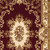 2' X 3' Red and Ivory Floral Border Area Rug