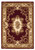 2' X 3' Red and Ivory Floral Border Area Rug
