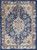4' X 6' Blue And Ivory Power Loom Area Rug