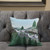 16x16 Green Blue Deer Blown Seam Broadcloth Animal Print Throw Pillow
