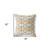 18" X 18" White And Yellow Broadcloth Floral Throw Pillow